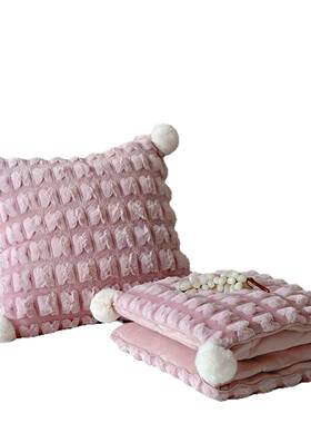 抱枕合被子两午睡加厚二一折叠汽车PDD10073载枕头冬被办公用室毯