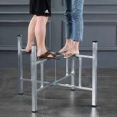 叠简易镀锌圆腿桌子支架子脚默认项加厚桌桌子支架折桌腿圆桌架十