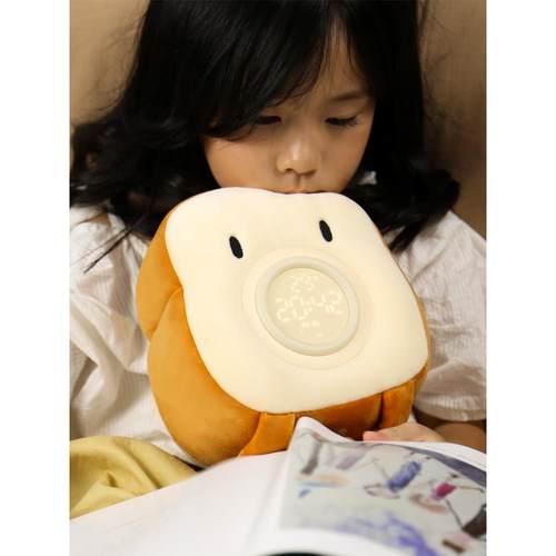 只叫醒自己吐司FS75ltao闹钟灯学生用高颜值儿童女孩可爱声震动的