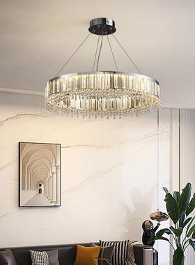 法式轻奢卧台室客厅档吊灯后现UBV代饭厅餐桌大吧水晶灯高温馨气