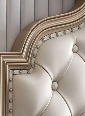 新款头单买实木轻床头板软包靠EXC1背板奢美式1.5米.8床榻榻米落