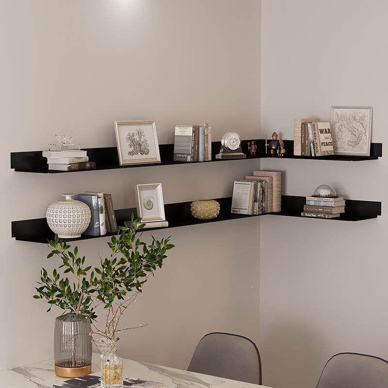 创意墙角置架物书柜BXY客厅壁挂字书架发光一隔板墙示上展收纳架