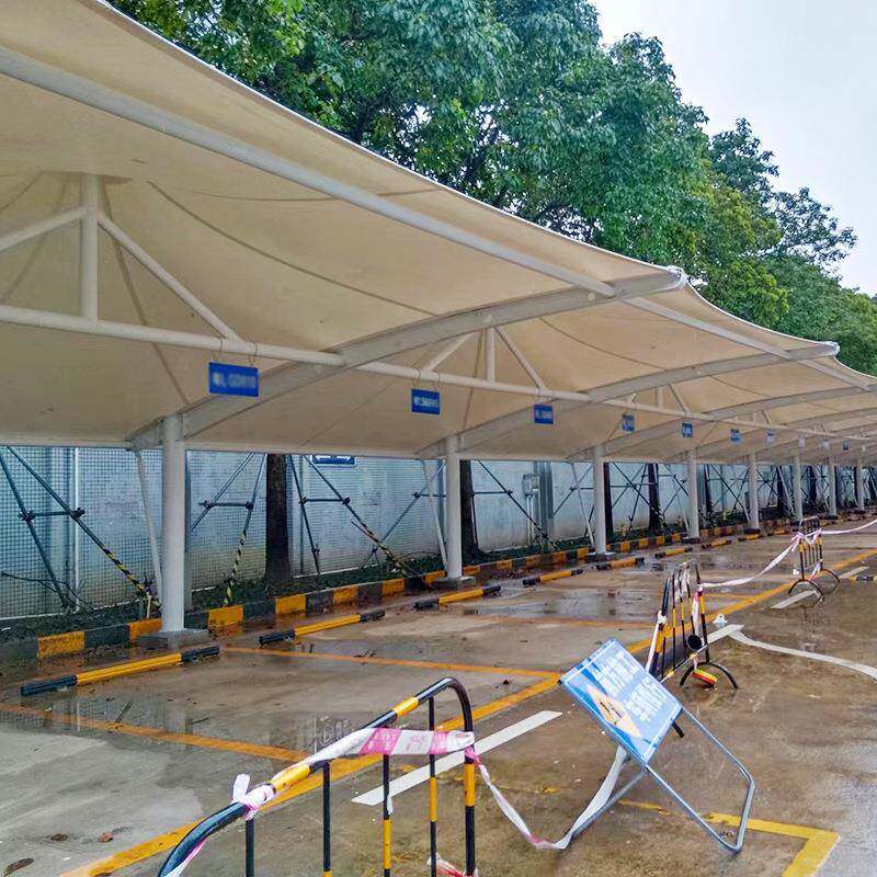 行惠动州膜结构车棚户ZY604-1外电充桩雨棚遮阳棚小区电自车汽车