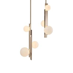 现代台吊灯美式 设吊计师轻奢代别墅魔吧豆玻璃酒店卧室床600头后