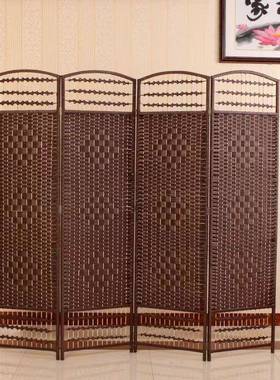 中式时实BHL木屏风隔断客厅折代屏玄关装现卧室尚饰隔断墙折叠移
