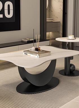 异?创意计师黑色岩板蝴蝶茶几客厅用轻家奢现代形设不规则URW桌小