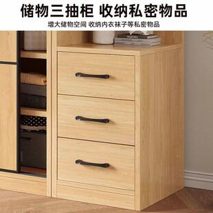 推拉门实木衣移门定制jls7M58J防霉小户型卧室柜储物全柜子家用衣