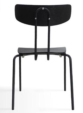 黑色实木铁椅美式弯曲木餐凳子牛排店复UHS古厅工业风艺座餐椅厂