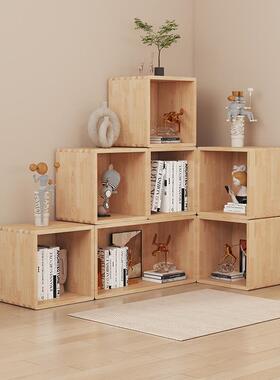 实MD89木子柜落地置物架格示展柜自由组合收纳架储物柜飘窗书架柜