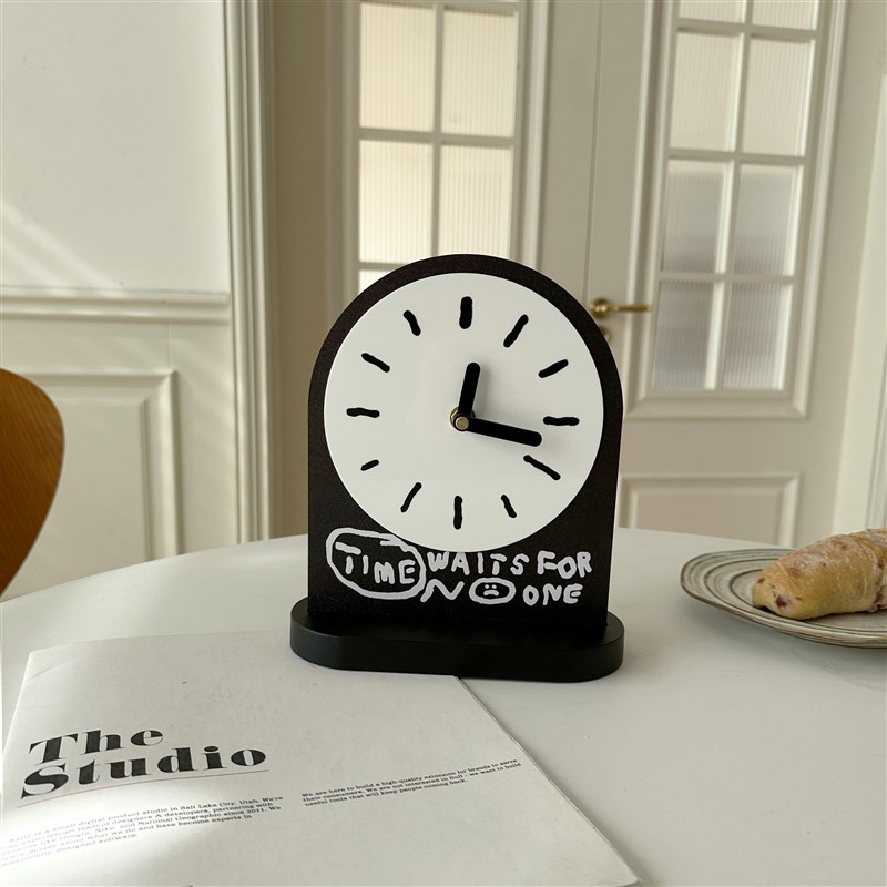 设计款in现代座钟家居装饰客厅玄关房间办公桌面超静音