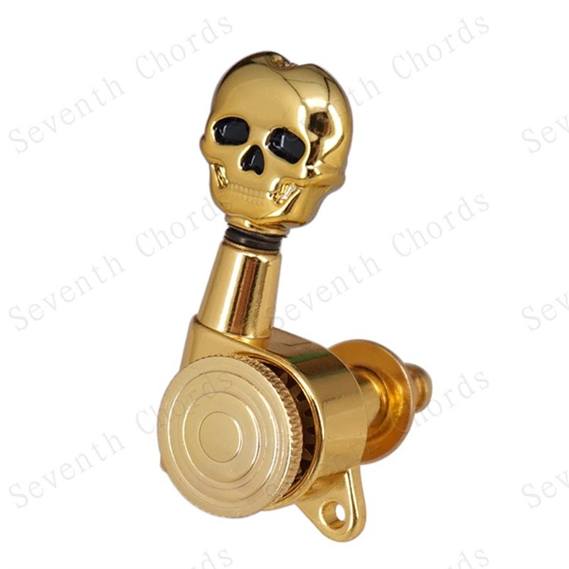 吉他电吉他弦钮 骷髅头带锁弦全封闭电吉他弦钮扭准旋钮GD-R