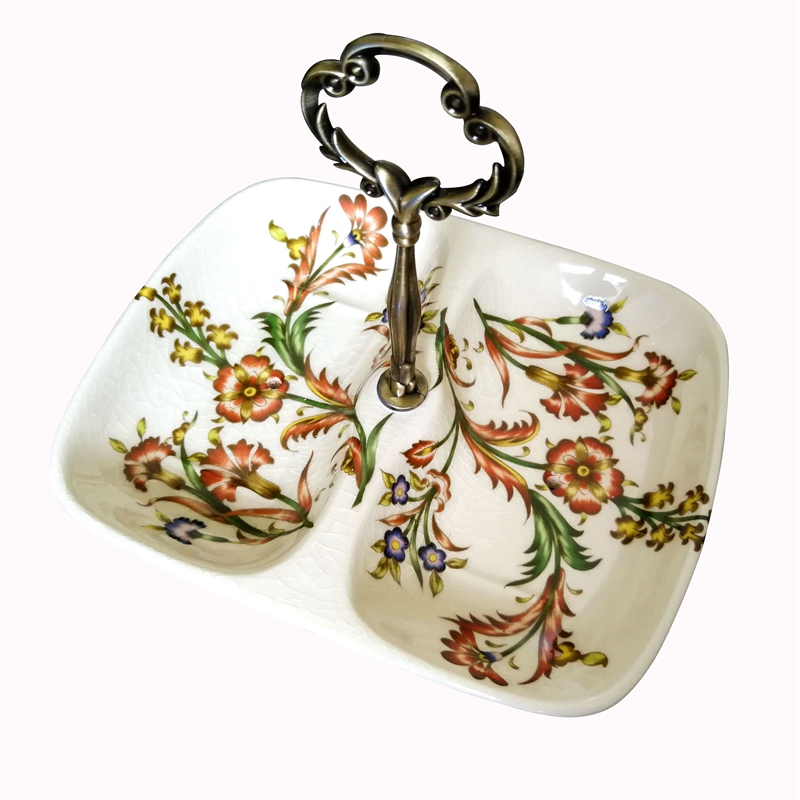 欧式裂纹陶瓷双格肥皂盒 家用沥水皂碟香皂盒浴室卫生间皂托