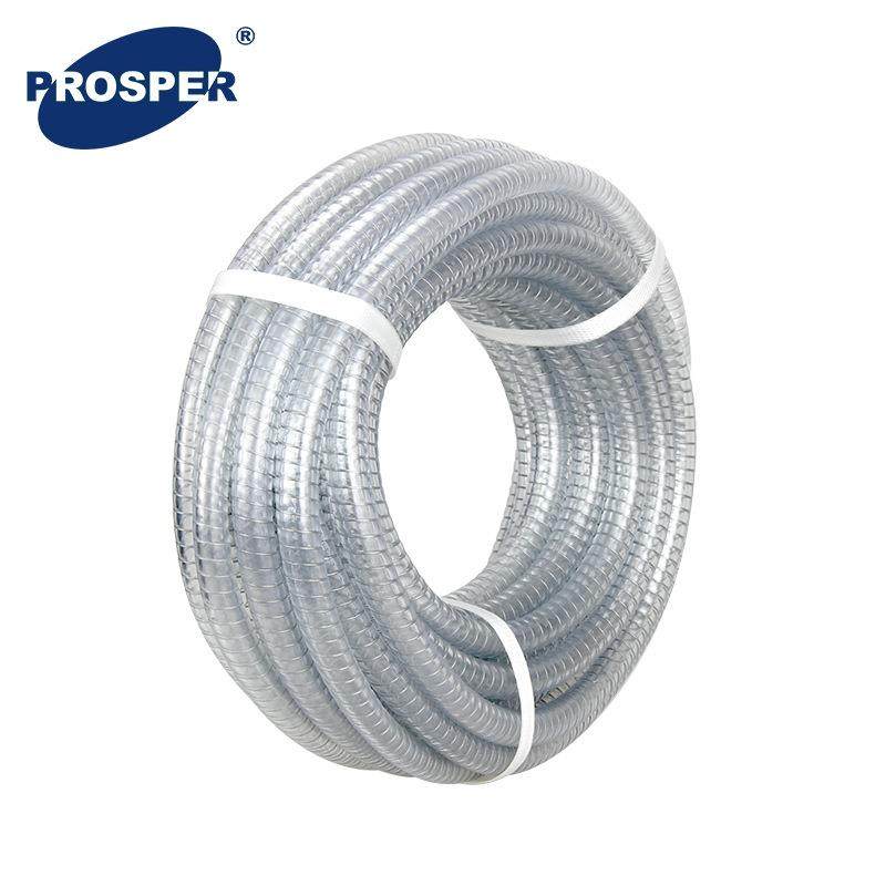 pvc透明钢丝管弹簧耐磨高温复合管钢丝管真空排水吸料波纹管