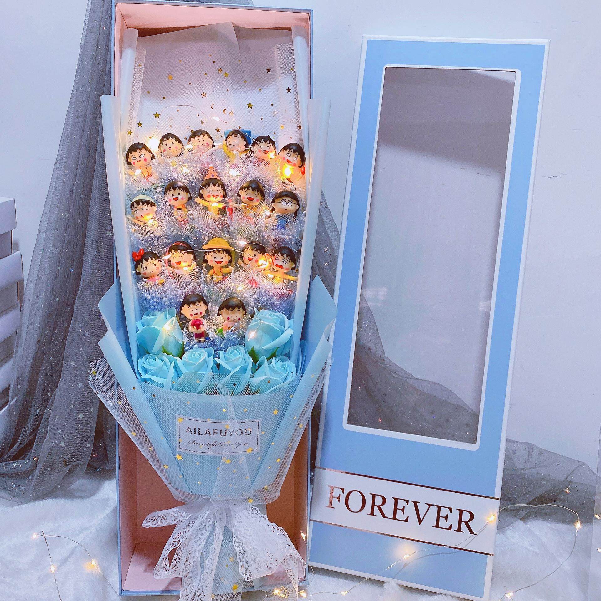 24只樱桃小丸子长礼盒卡通公仔花束送女友闺蜜礼物,家居饰品,餐桌花艺,淘宝优惠券,粉丝福利购,淘宝优惠卷