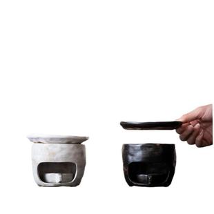 粉引烤茶炉香薰炉可干烧茶叶提香炉蜡烛加热恒温炉围炉煮茶器具