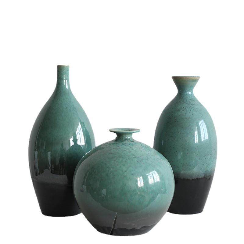 手工家居花瓶景德镇陶瓷桌面客厅摆件艺术中式干花仿真花花器