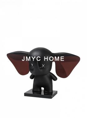 现代家居卡通小飞象摆件样板房间儿童房客厅书房玄关酒柜软装饰品