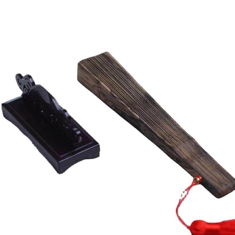 6寸7寸木质扇子中国风礼品沉香木扇镂空摆件工艺全木扇舞蹈折扇定