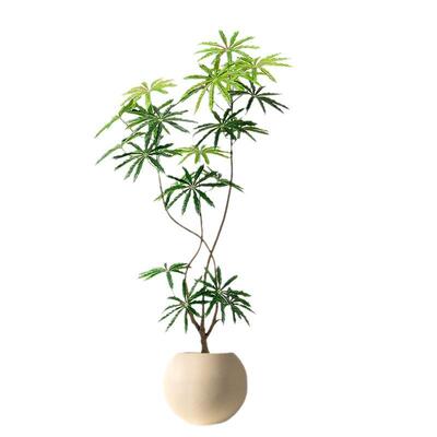 仿真绿植8.21孔雀木孔雀饰假植物高端轻奢客厅装树室型内大盆栽落