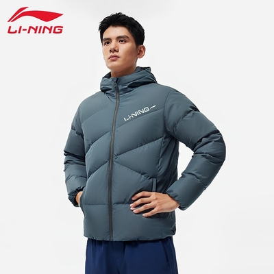 李宁羽绒服男士短款防风保暖宽松