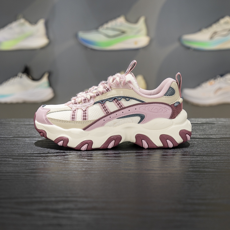 李宁增高女子系带休闲鞋