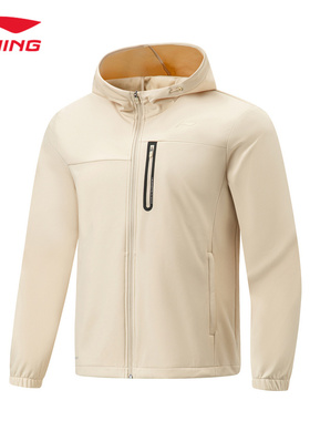 李宁运动风衣男士2025秋季新款防泼水速暖绒加绒开衫外套AFDT631