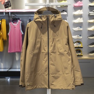 李宁户外冲锋衣男连帽防风运动外套宽松百搭休闲夹克上衣AFDU539