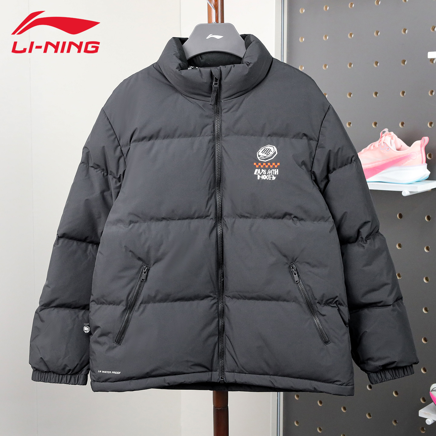 李宁运动短羽绒服男款冬季外套