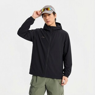 孙颖莎同款李宁休闲运动风衣男女同款春秋防泼水连帽外套AFDV957