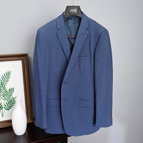 【羊毛&桑蚕丝】薄款泡泡纱半里衬男士便西装毛料格子西服