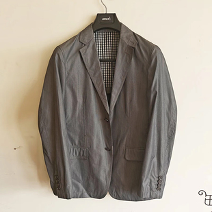 【吉家】夏季薄款半里时尚便西服休闲含桑蚕丝单西装便服外套