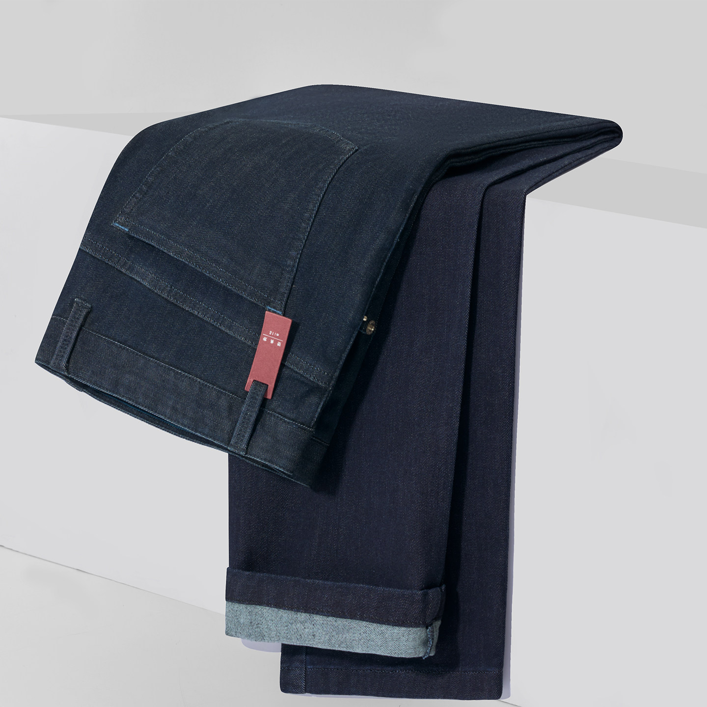 【含绵羊毛】吉家秋冬厚款男士水洗牛仔裤修身时尚保暖微弹裤子