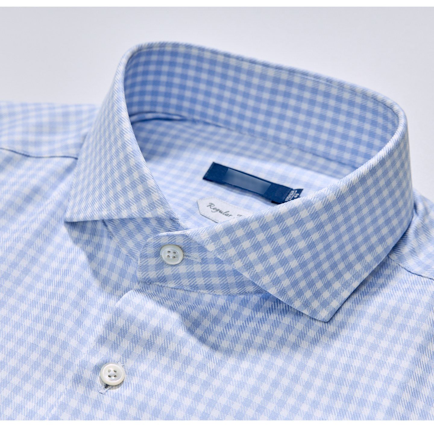 【意大利ALBINI面料】吉家男士休闲长袖纯棉衬衫时尚意式格子衬衣