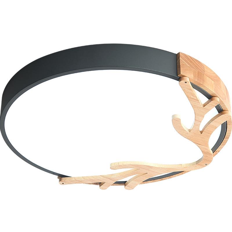 北欧格室灯馨温浪漫主卧室儿童灯现代风简约鹿EMM角吸顶灯卧灯具