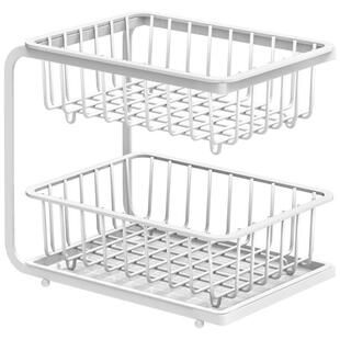 厨房果蔬置物架菜篮子蔬菜水果收纳筐家用洗菜沥水篮多层台面新款