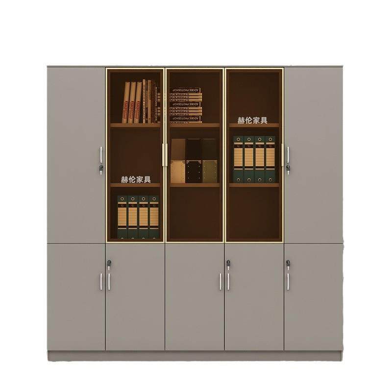 玻璃柜子文件柜木质资料矮柜储物柜简约现代办公室档案高柜带锁,商业/办公家具,办公储物柜,淘宝优惠券,粉丝福利购,淘宝优惠卷