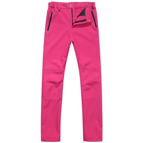 现货秋冬户外软壳裤女冲锋裤男防风加绒保暖抓绒裤运动登山裤