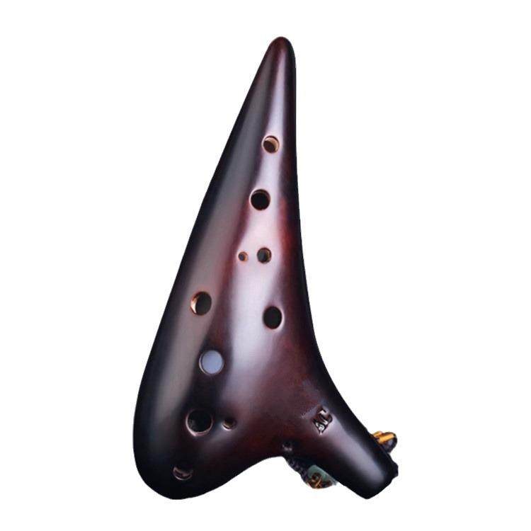 工厂陶笛12孔中音C调AC初学教学民族乐器陶瓷制作音色准确