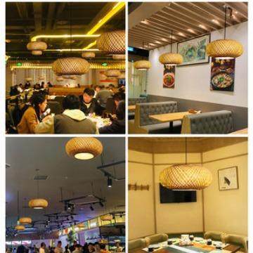 新中式竹编吊灯创意个性竹艺灯笼火锅店民宿采耳店客栈茶餐厅灯具