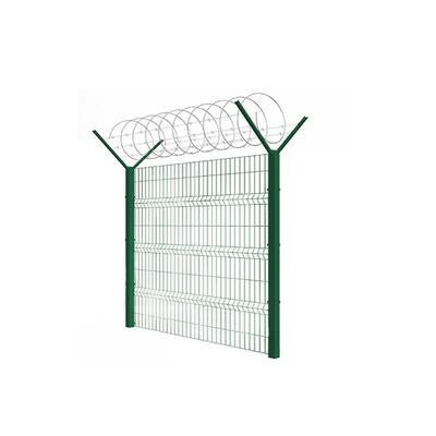 护栏网钢板网墙监狱看守所戒毒所边境刀片刺绳防护隔离网机场围界