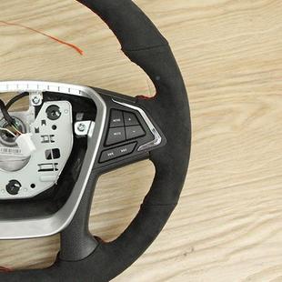 猎翻豹无品牌 CS1把0专用手缝方向盘黑套金刚毛皮套磨砂反绒SC9Ma