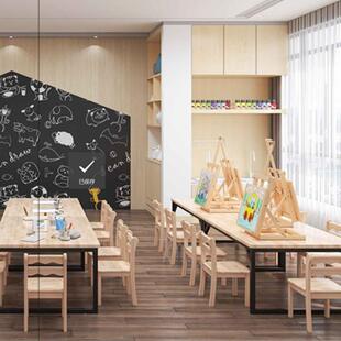 儿童台功能教室美术室手工坊桌椅美画工洞洞板黑板YKF纳柜区角组