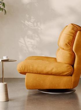 云朵沙发单椅设计师款旋人转椅客厅躺椅68053休闲台人沙发转阳懒