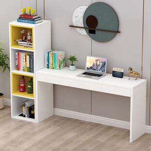 儿童书桌书架收纳桌简家卧电室学生约写字桌RYW写字台用简易脑长