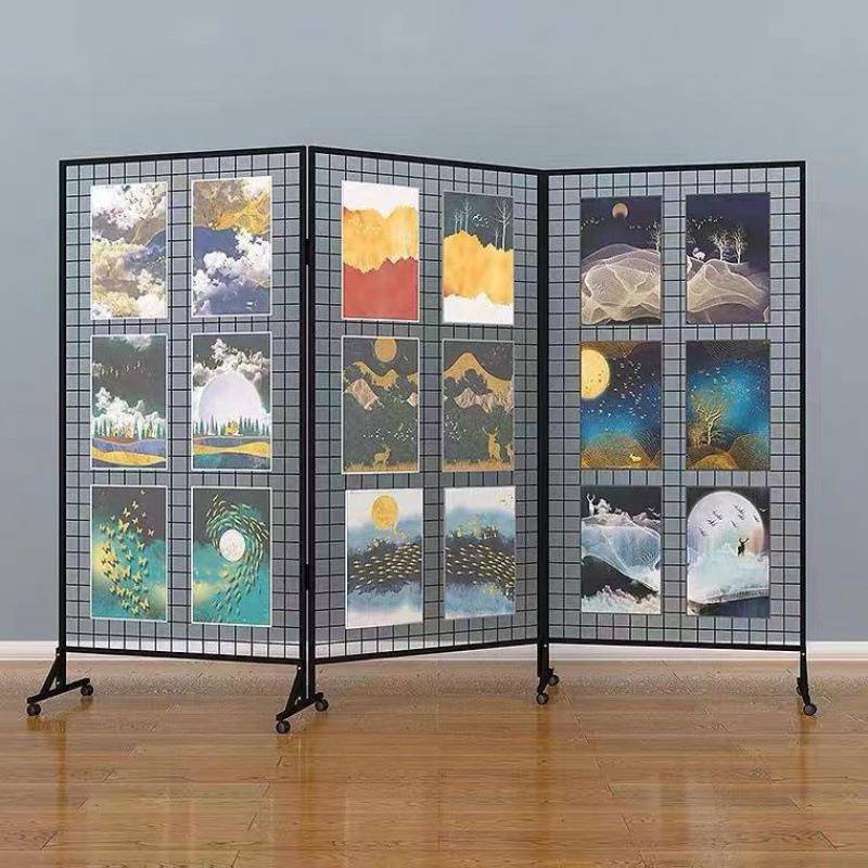 铁艺折叠网术格展架幼儿园作品25示动画展画室美室内户外可移展览