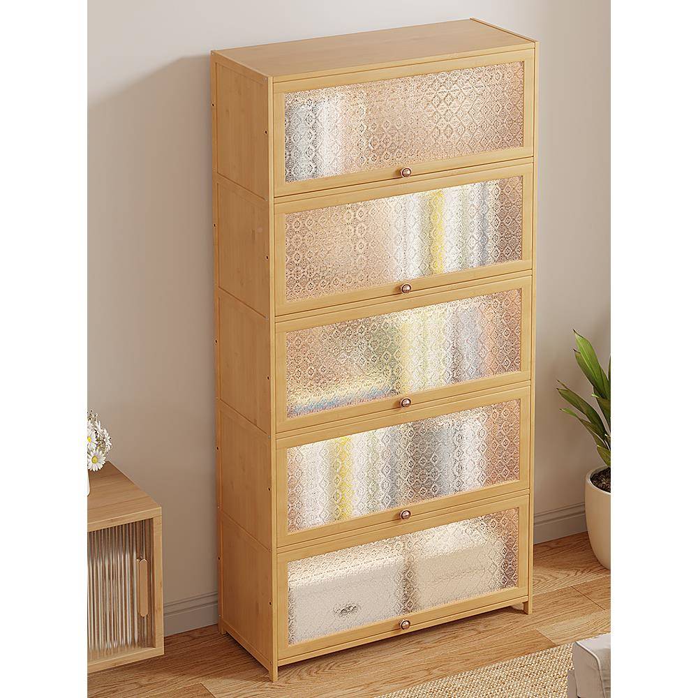 ft楼梯下物柜靠墙矮柜立柜柜实木用书柜书家架带窄门储美式收NIC