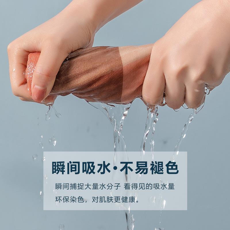 纱布小方水HYutrkrx巾毛巾吸不掉毛洗脸家用速男干女正方手形擦巾
