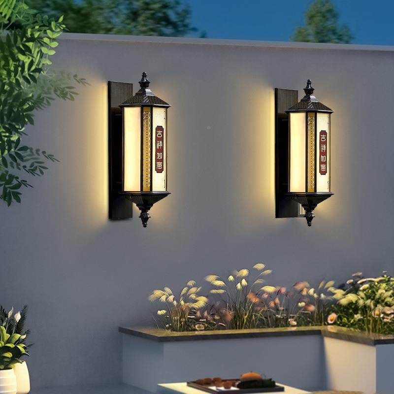 中墙式花园别墅大门柱灯太子院阳能OBT壁灯户外防水外灯庭阳台门