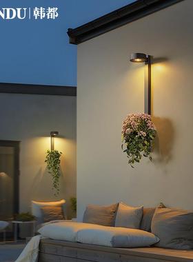 太阳能花壁灯盆栽户外壁tb-74019灯灯灯花装太阳饰园外墙庭院外壁