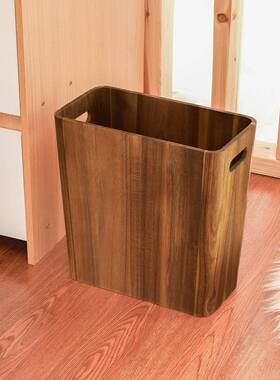 相思木垃圾桶室木家用客厅HTB日简约卧办公室式创意纸质篓现货